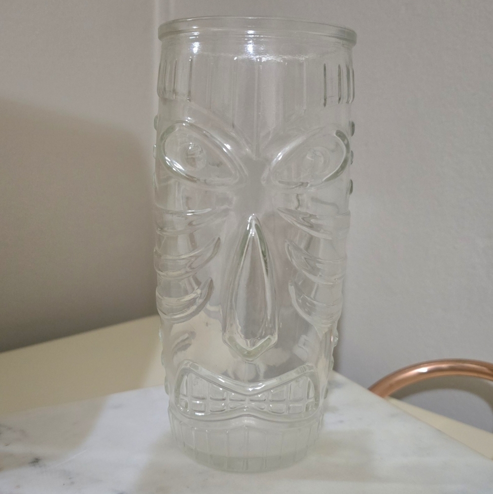 Clear Tiki Drinking Glass